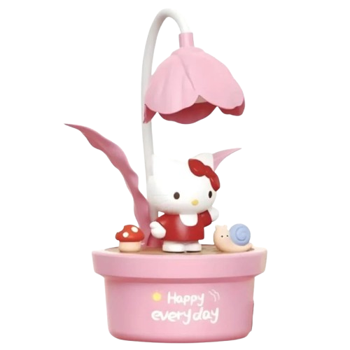 Лампа детская настольная Китти с цветком 16х8 см Розовый (351E)