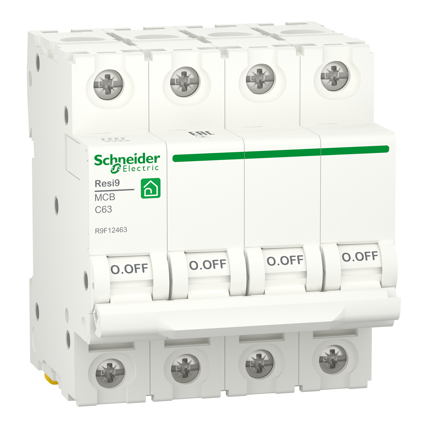 Автоматический выключатель Schneider Electric Resi9 4P C 63А (R9F12463)