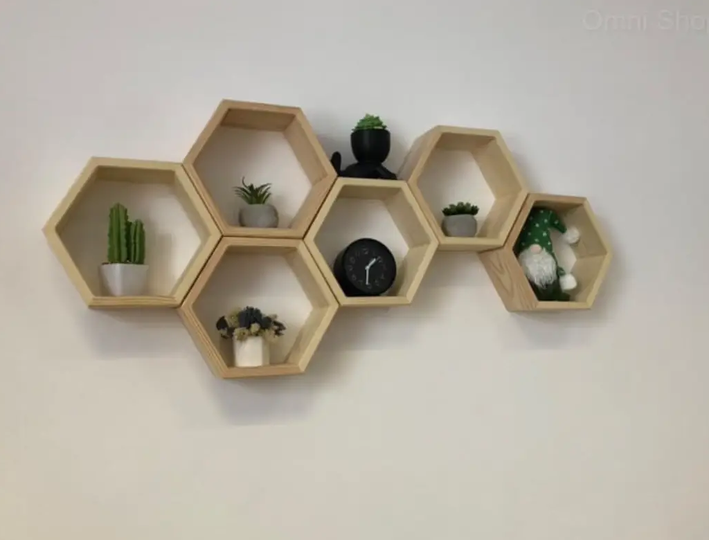 Полочка шестиугольная сборная 32х37х15 6 шт. (27565900) - фото 3