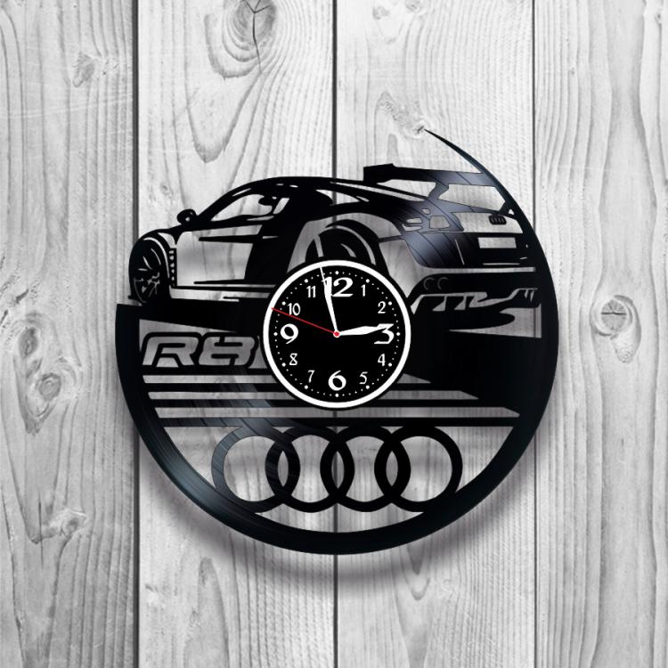 Часы настенные Audi R8 0480 из виниловой пластинки