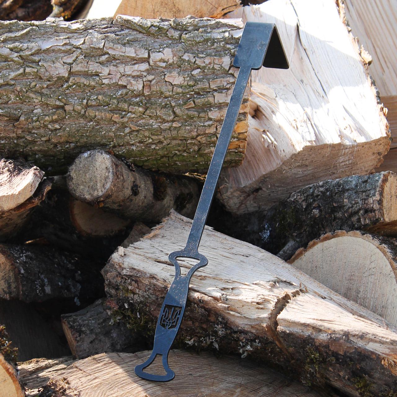 Кочерга для сковороды и мангала с гравировкой SHOP-PAN (6279939)