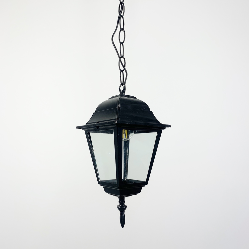 Фонарь подвесной уличный под лампу Черный (9030 H/S BK)