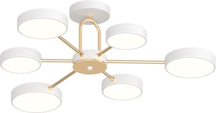 LED-люстра потолочная Valeso 3000/4200/6000К IP20 XI3321-6 90W Белый/Золотой (28686071)