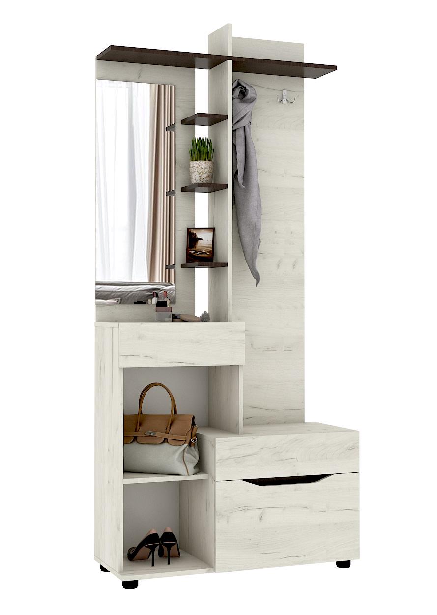 Вешалка Мастер Форм Аякс левосторонняя 900х376х2000 мм Дуб крафт белый/Венге магия (30902) - фото 1 Вешалка Мастер Форм Аякс левосторонняя 900х376х2000 мм Дуб крафт белый/Венге магия (30902) - фото 1