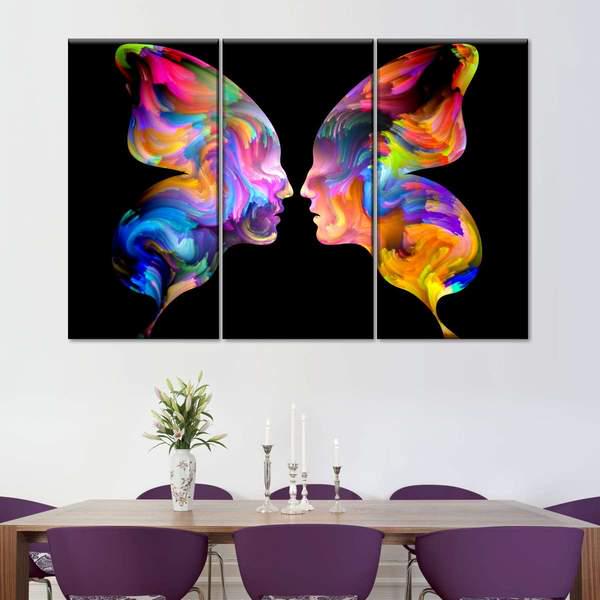 Модульная картина KIL Art Загадочная симметрия из трех частей 128x81 см (M3_L_110)