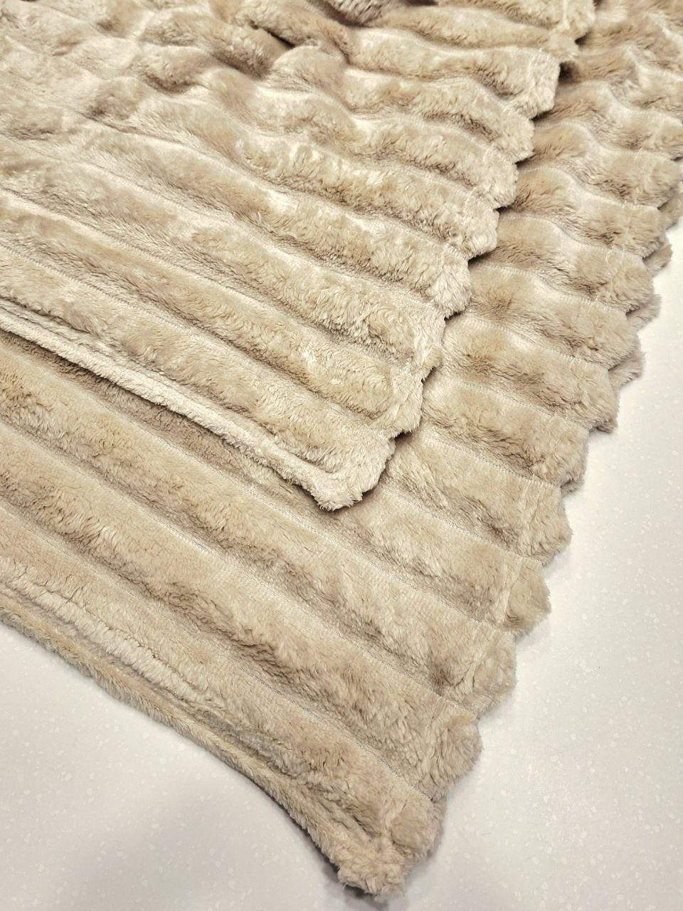 Плед флісовий Шарпей 150x200 см Бежевий (1709) - фото 4