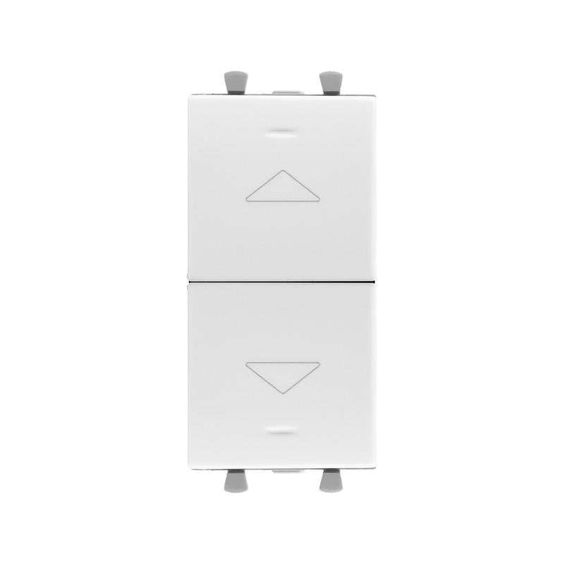 Выключатель для жалюзи ДКС Avanti 2-клавишный Белый (4400181)