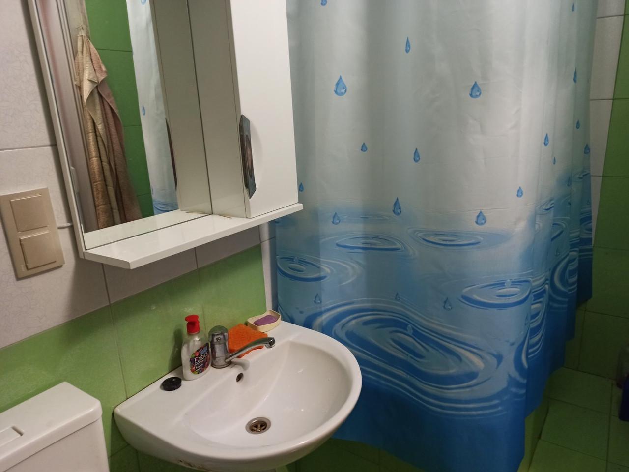 ᐉ Штора для ванной комнаты Тропик Капли 240х200 см Голубой (169 Vin)