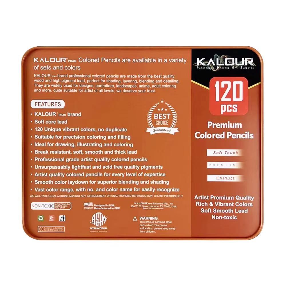 Набір кольорових олівців KALOUR у металевій коробці 120 шт. (KA-CP120-T) - фото 10 Набір кольорових олівців KALOUR у металевій коробці 120 шт. (KA-CP120-T) - фото 10