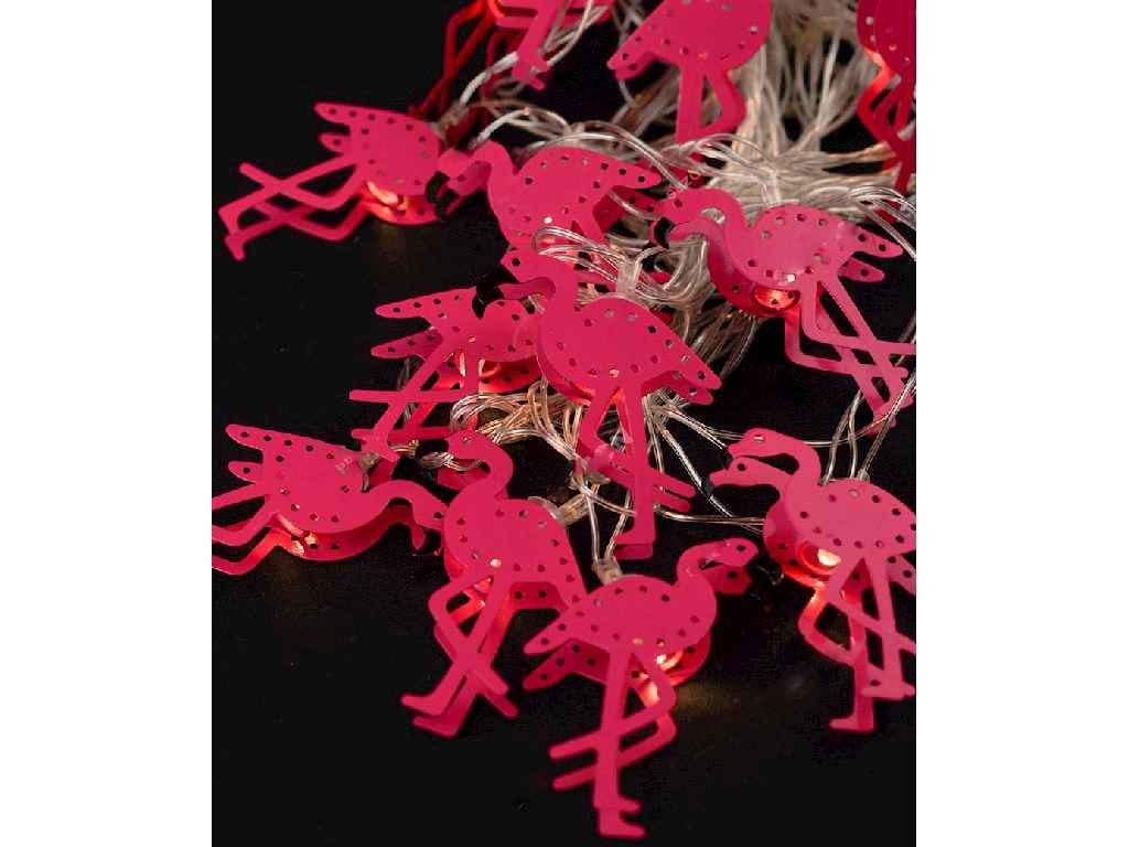 Гірлянда Фігурки 20LED ФЛАМІНГО 5 м з перехідником Теплий білий (1684-07)