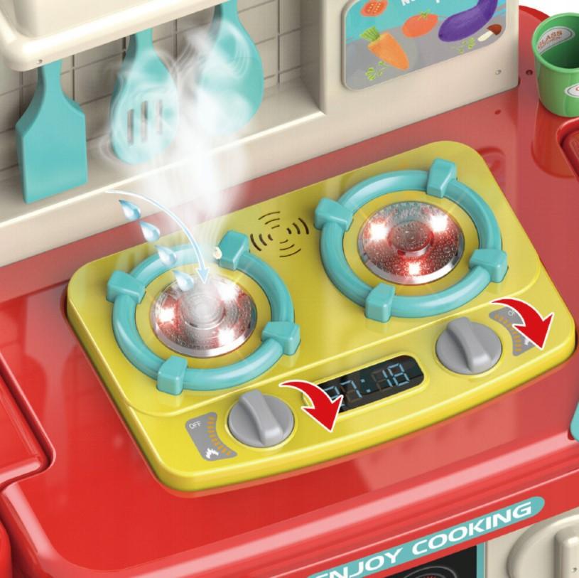 Детская игрушечная кухня для девочки с паром/водой/посудой и имитацией закипания 73 см 42 предмета (29308903) - фото 7 Детская игрушечная кухня для девочки с паром/водой/посудой и имитацией закипания 73 см 42 предмета (29308903) - фото 7