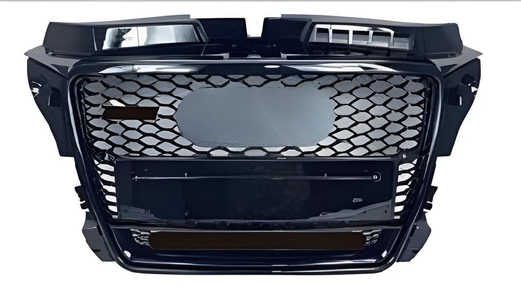Передняя решетка RS-style V-2 2008-2012 GT Tuning для Audi A3 2003-2012 ABS Черный