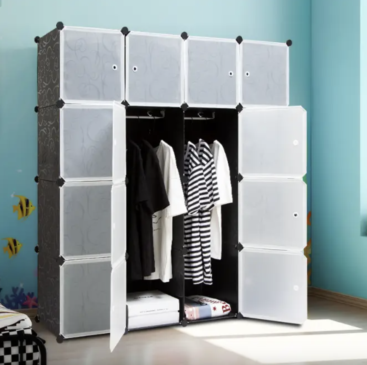 Шафа модульна пластикова для одягу та речей 16 секцій (Е500010) - фото 2