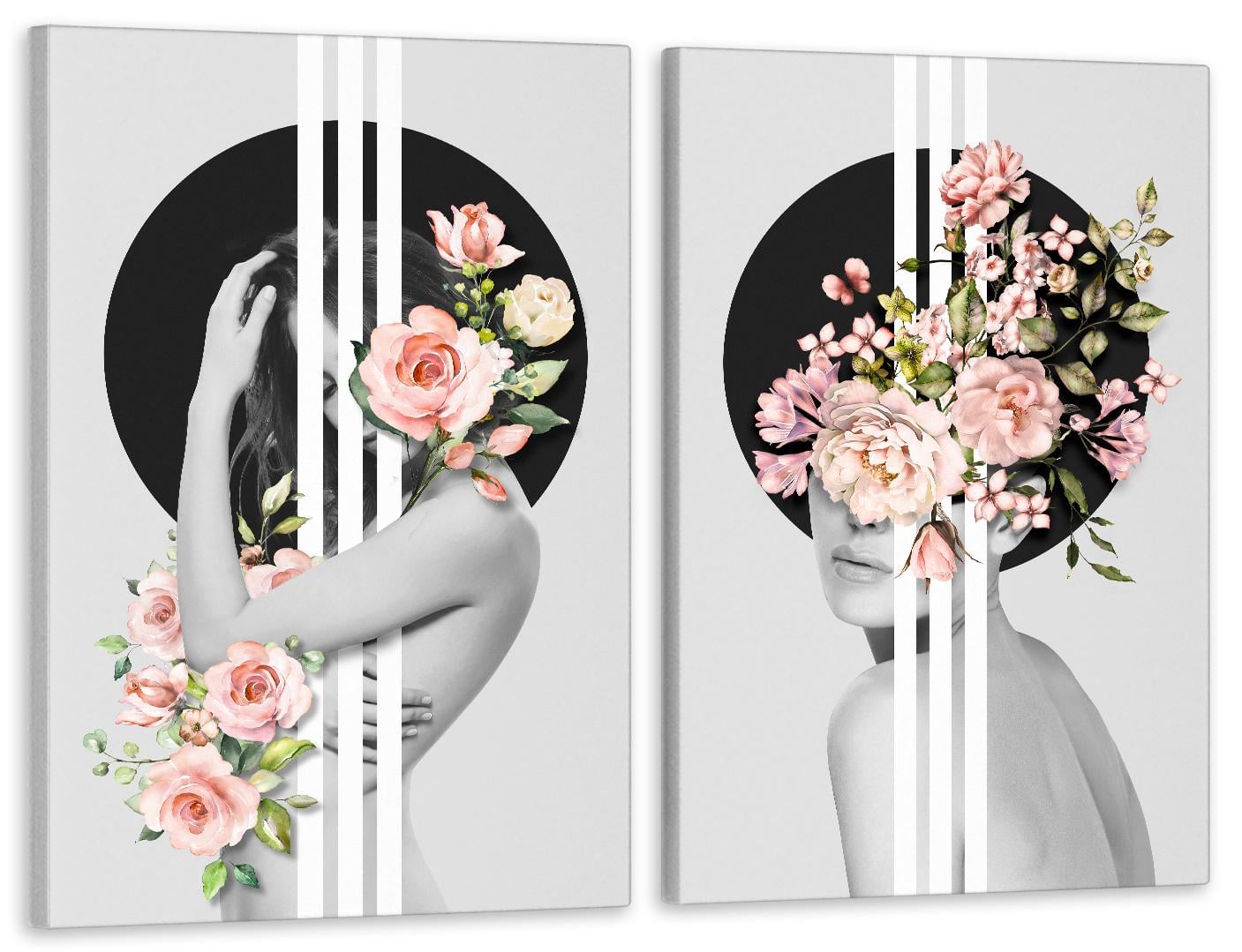 Картина модульная в гостиную/спальню Девушка в нежных цветах 50х70 см (TLV-2_062)