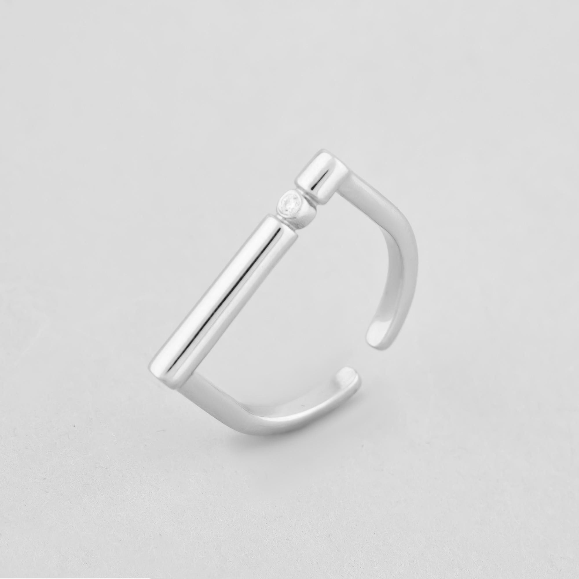 Серебряное кольцо Minimal Барокко р. 17 (14961)