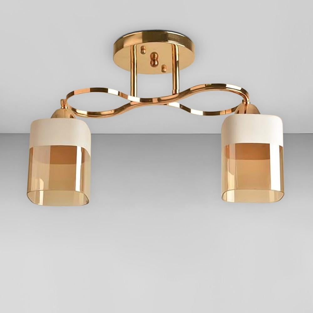 Люстра потолочная Light House SRS-18933/2А Золотой/Белый/Янтарный