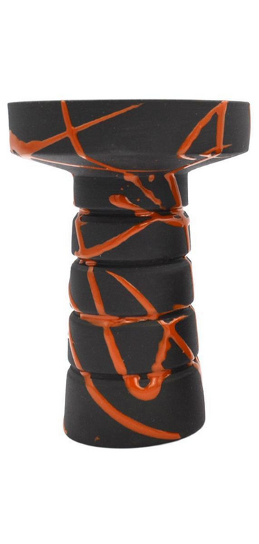 Чаша для кальяна Gusto Bowls Harmony Black Glaze Orange (18072023-22)