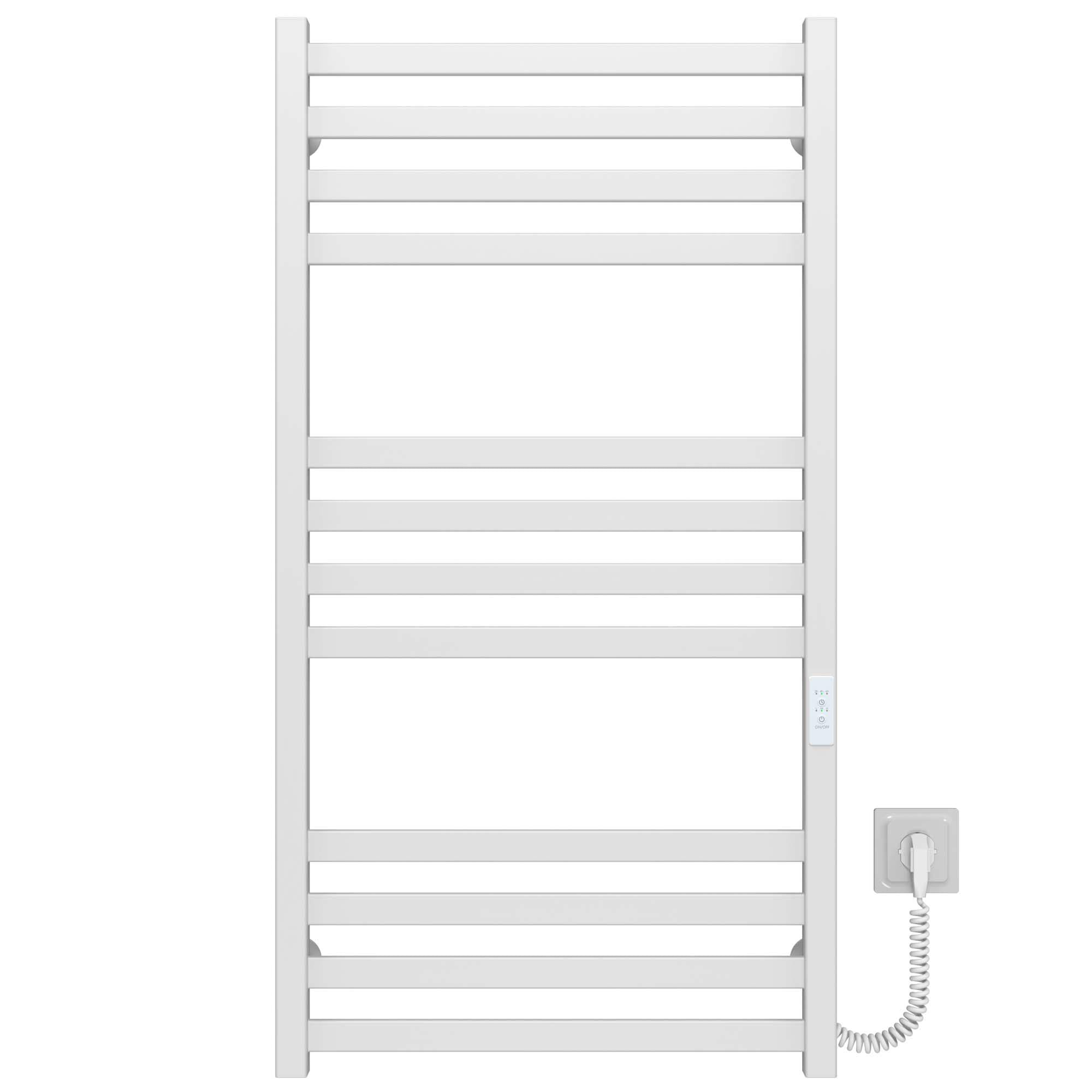 Полотенцесушитель электрический Deffi Avast П12 WD04 правое подключение крашеная сталь 500х1000 мм Белый (B.AV.100.50.12.E.W.R.4)