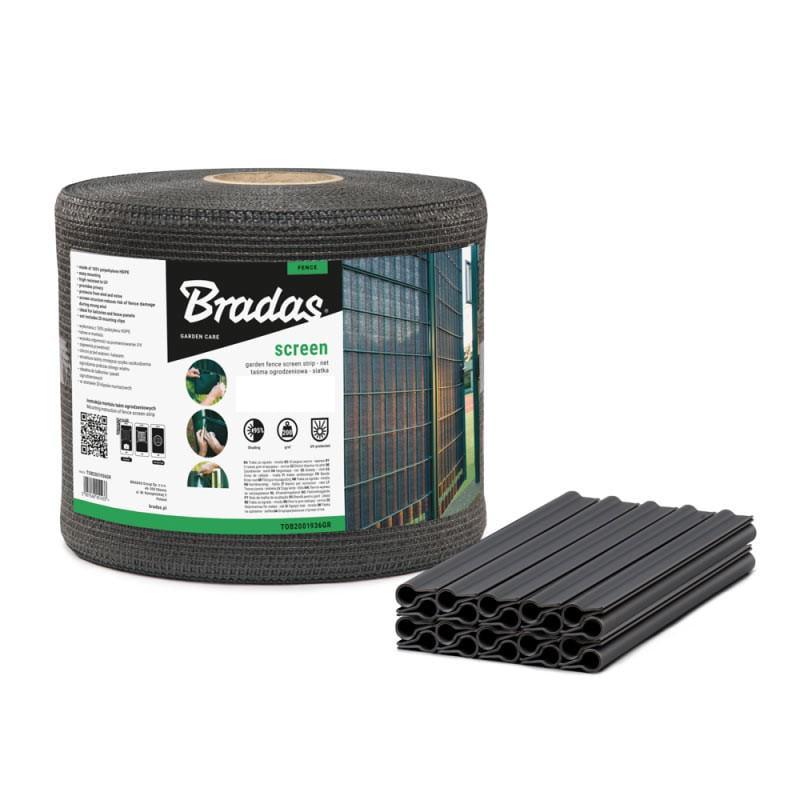 Лента для ограждения Bradas 19 см х 36 м 200 г/м.кв и клипсы 20 шт. (48975) Лента для ограждения Bradas 19 см х 36 м 200 г/м.кв и клипсы 20 шт. (48975)