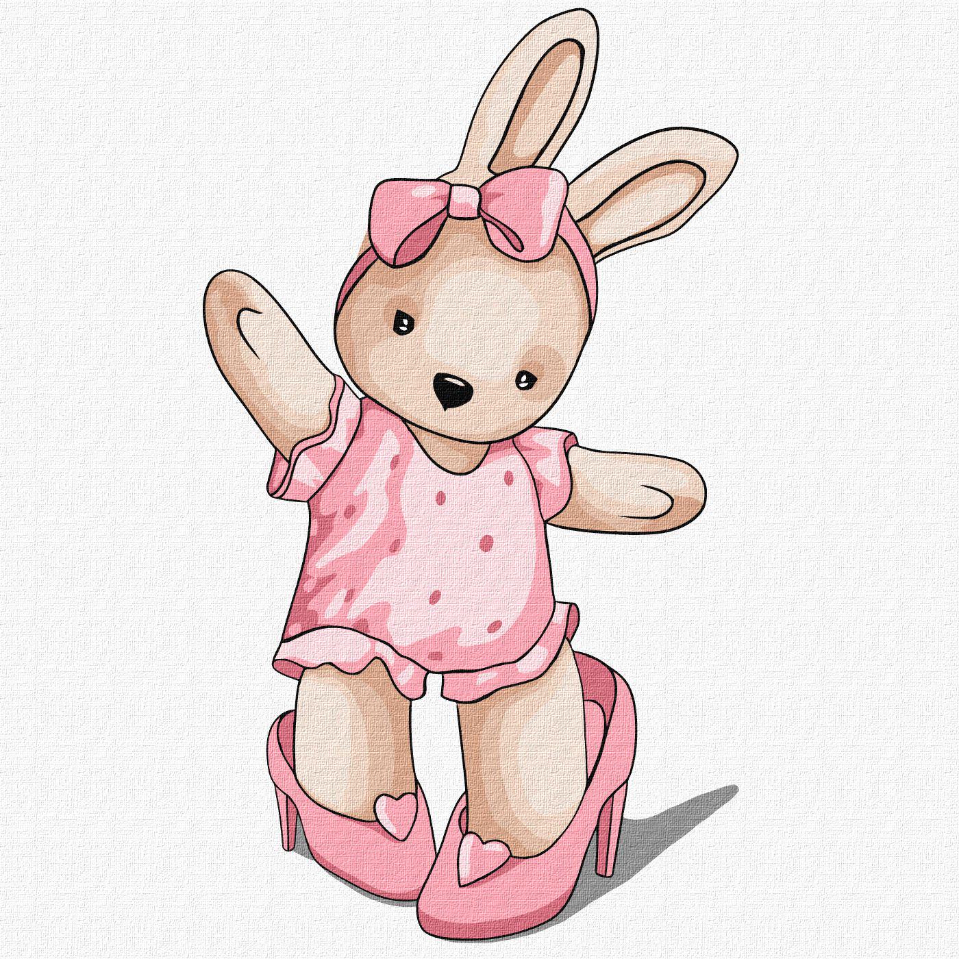 Картина по номерам Идейка Маленькая модница 25x25 см (Id-KHO6116)