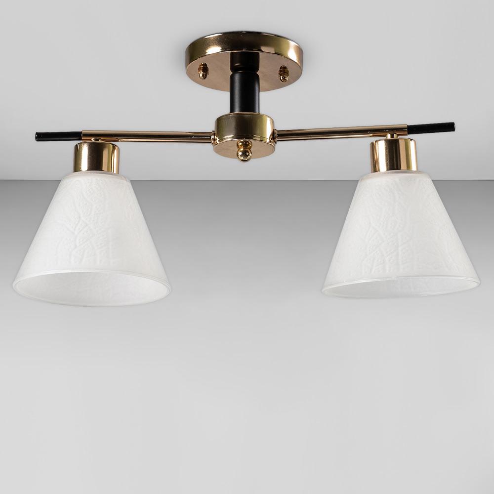 Люстра потолочная Light House SC-18701/2 FG/BK 450х160х230 мм Золотой/Черный/Белый