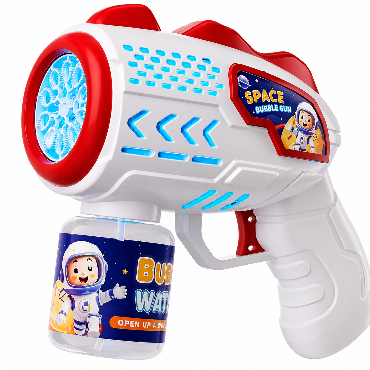 Пистолет с мыльными пузырями Bubblify Blaster Бело-красный (35140629)