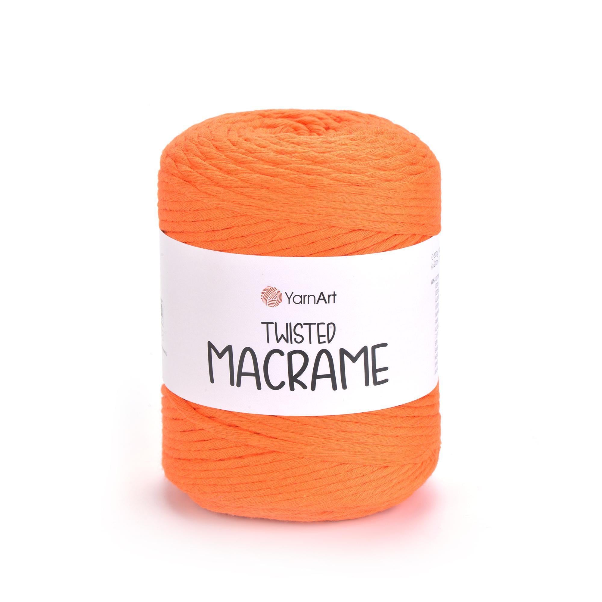Шпагат для макраме Twisted Macrame 4 мм 500 г Ярко-оранжевый №800