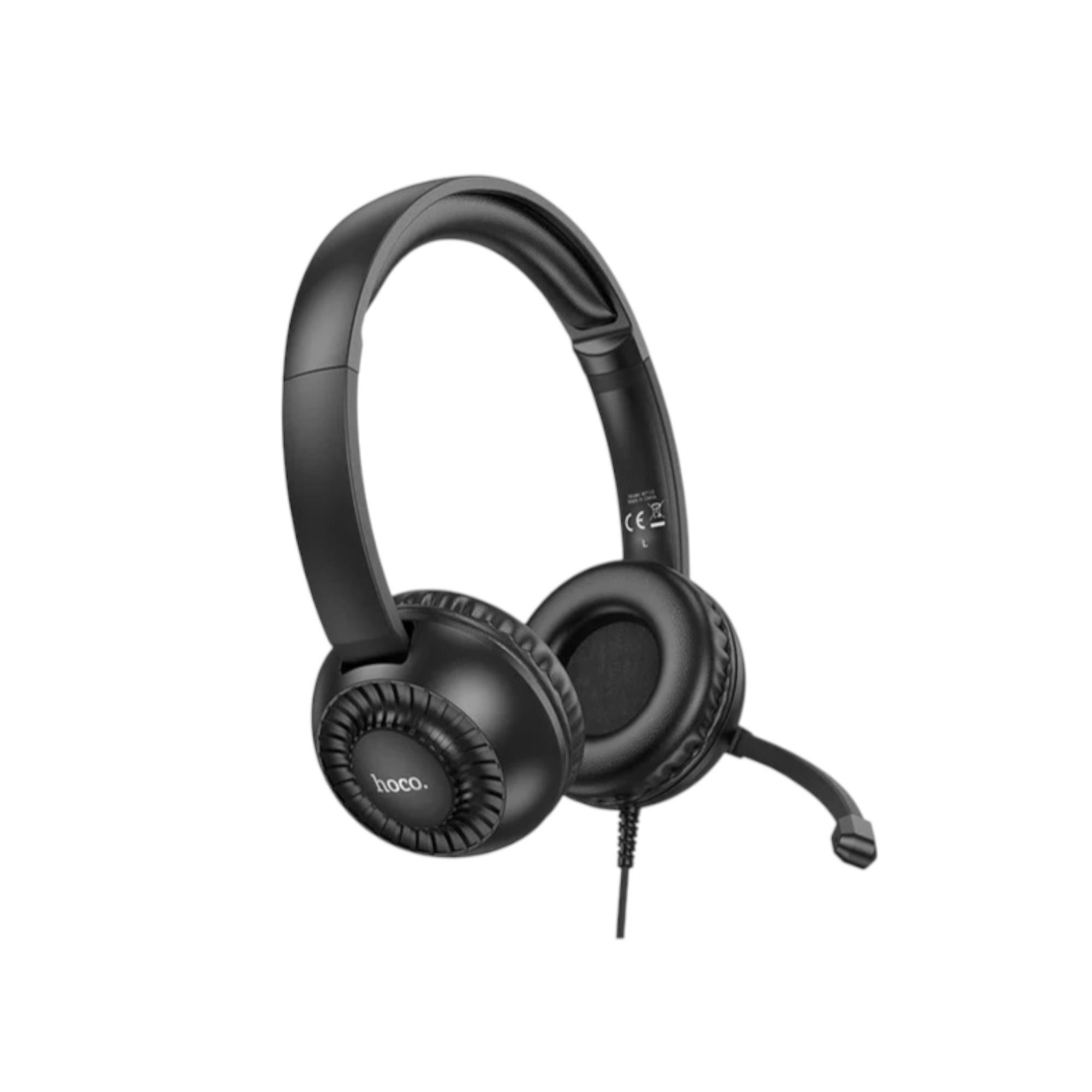 Наушники проводные Hoco W112 Pure с микрофоном 3,5 мм 1,8 м (27716832)