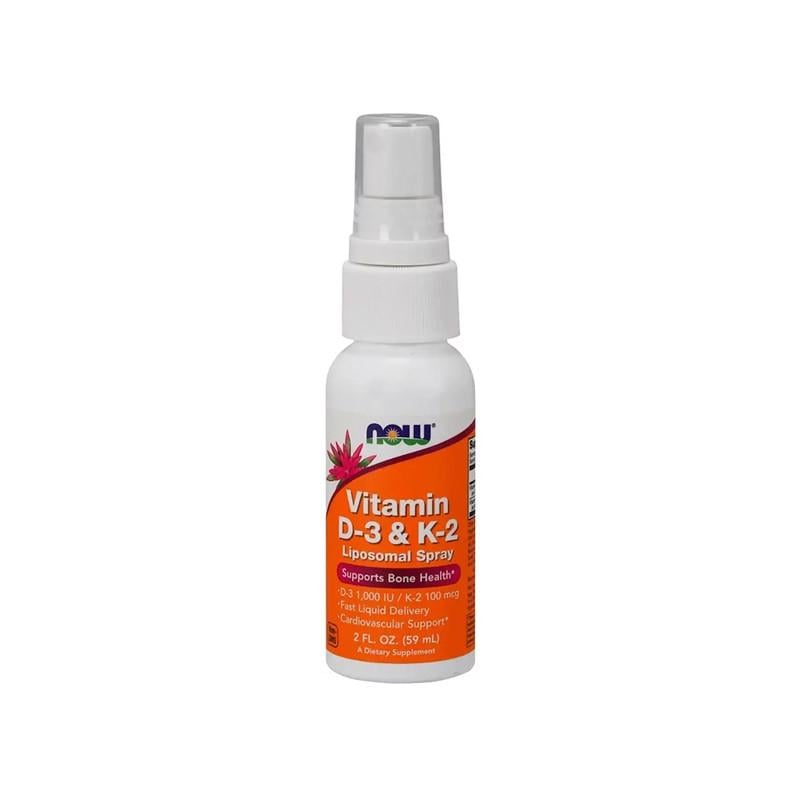 Вітамін D3 з вітаміном К2 Now Vitamin D-3 K-2 1000IU/100mcg Spray 59 ml