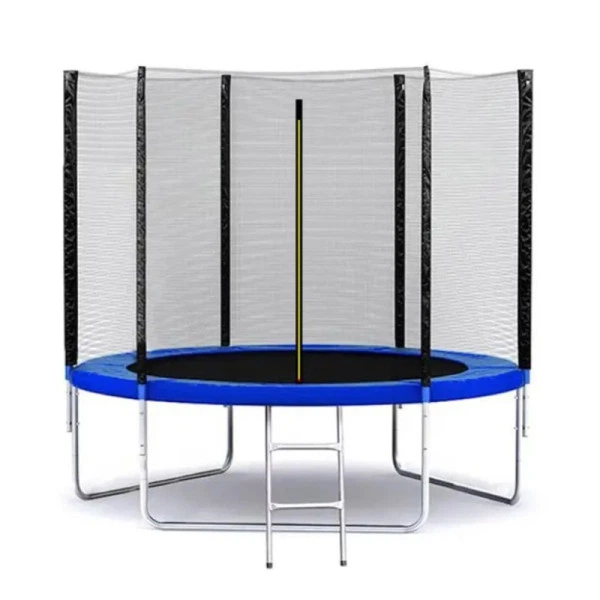 Батут TK-Sport В-30306 металлический с защитной сеткой и лестницей 306 см Синий (150-7-106699)