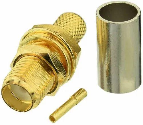 Коннектор для коаксиального кабеля SMA-Female to RG58 RG142/RG223/LMR195 под обжим (00-00021672) Коннектор для коаксиального кабеля SMA-Female to RG58 RG142/RG223/LMR195 под обжим (00-00021672)