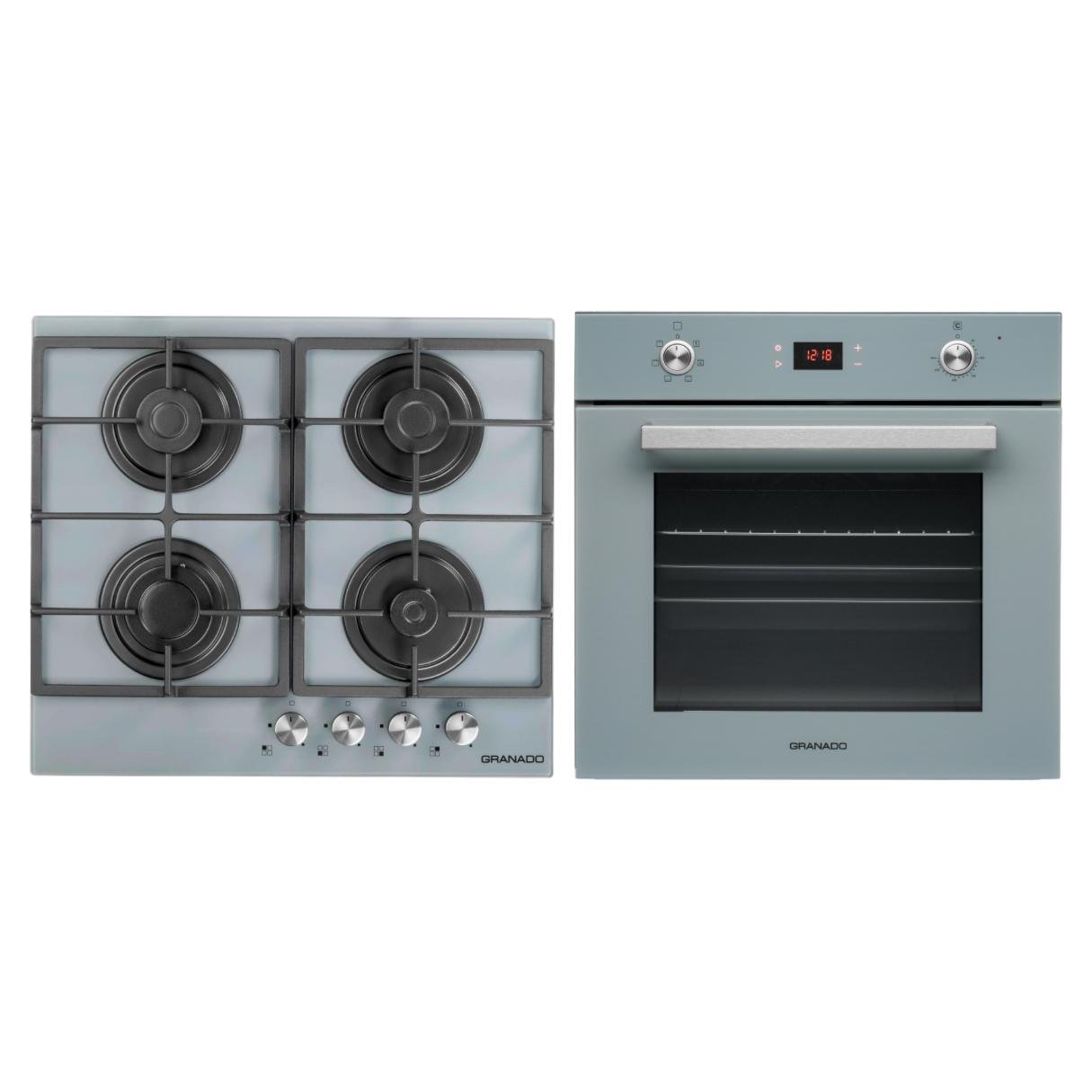 Комплект Granado духова шафа електрична GEO 62-1310 Grafito та варильна поверхня газова GGH 62-104 Grafito glass - фото 2