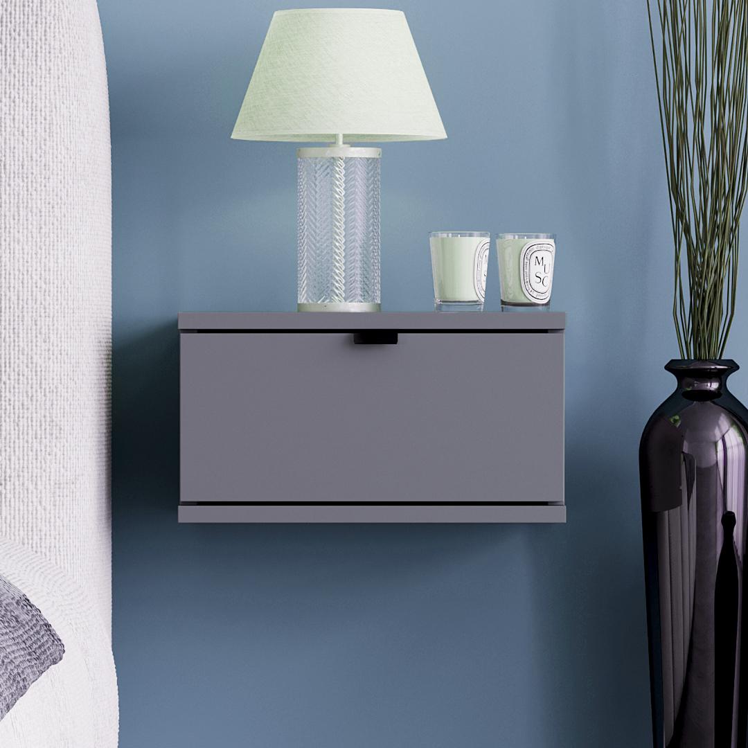 Тумба прикроватная навесная DiPortes Токио Т-101 30/20/30 см Антрацит (01406)