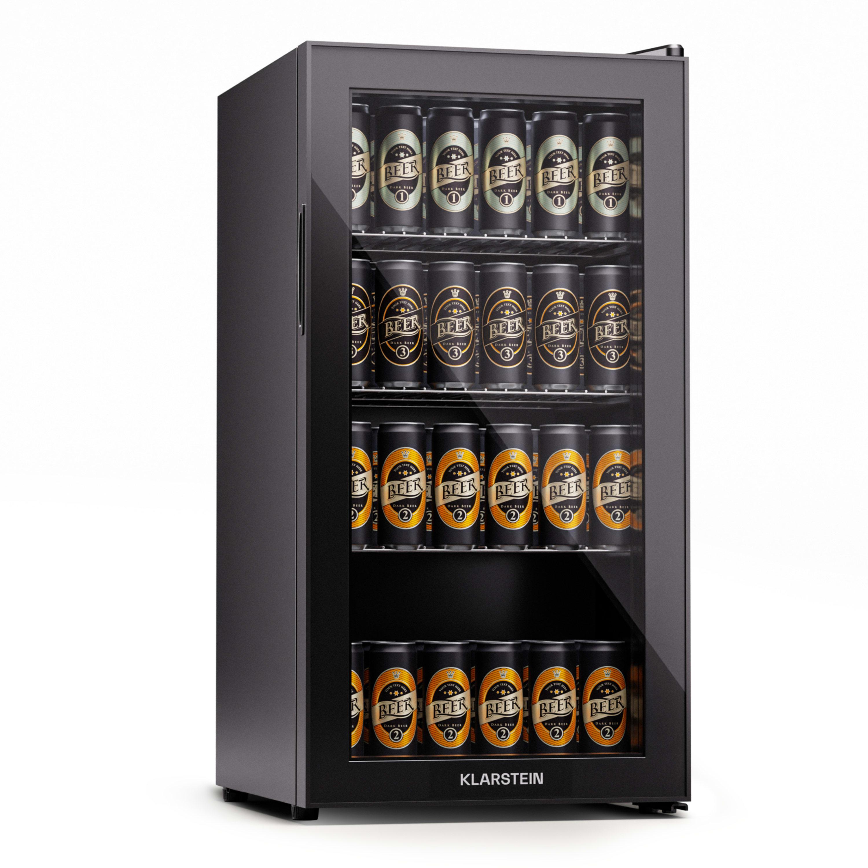 Холодильник вітрина KLARSTEIN Beersafe 74 Slim панорамні скляні двері з нержавіючої сталі 74 л (10045534)