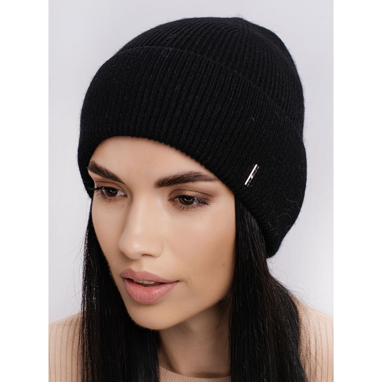 Шапка женская шерстяная Leks Шарм one size Черный