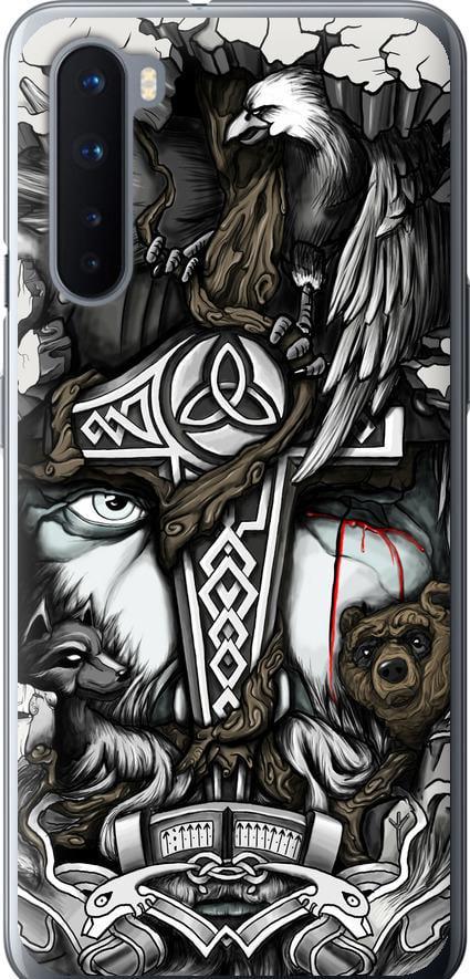 Чехол на OnePlus Nord Тату Викинг (4098u-2046-42517) Чехол на OnePlus Nord Тату Викинг (4098u-2046-42517)