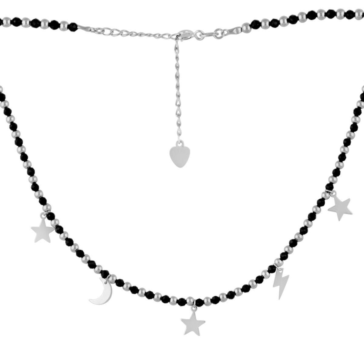 Кольє срібне зі шпінеллю та підвісками