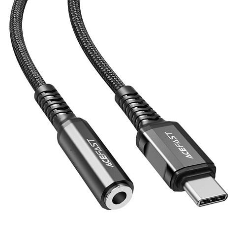 Кабель Acefast C1-07 USB-C 3,5 мм 18 см Black (554080) - фото 2