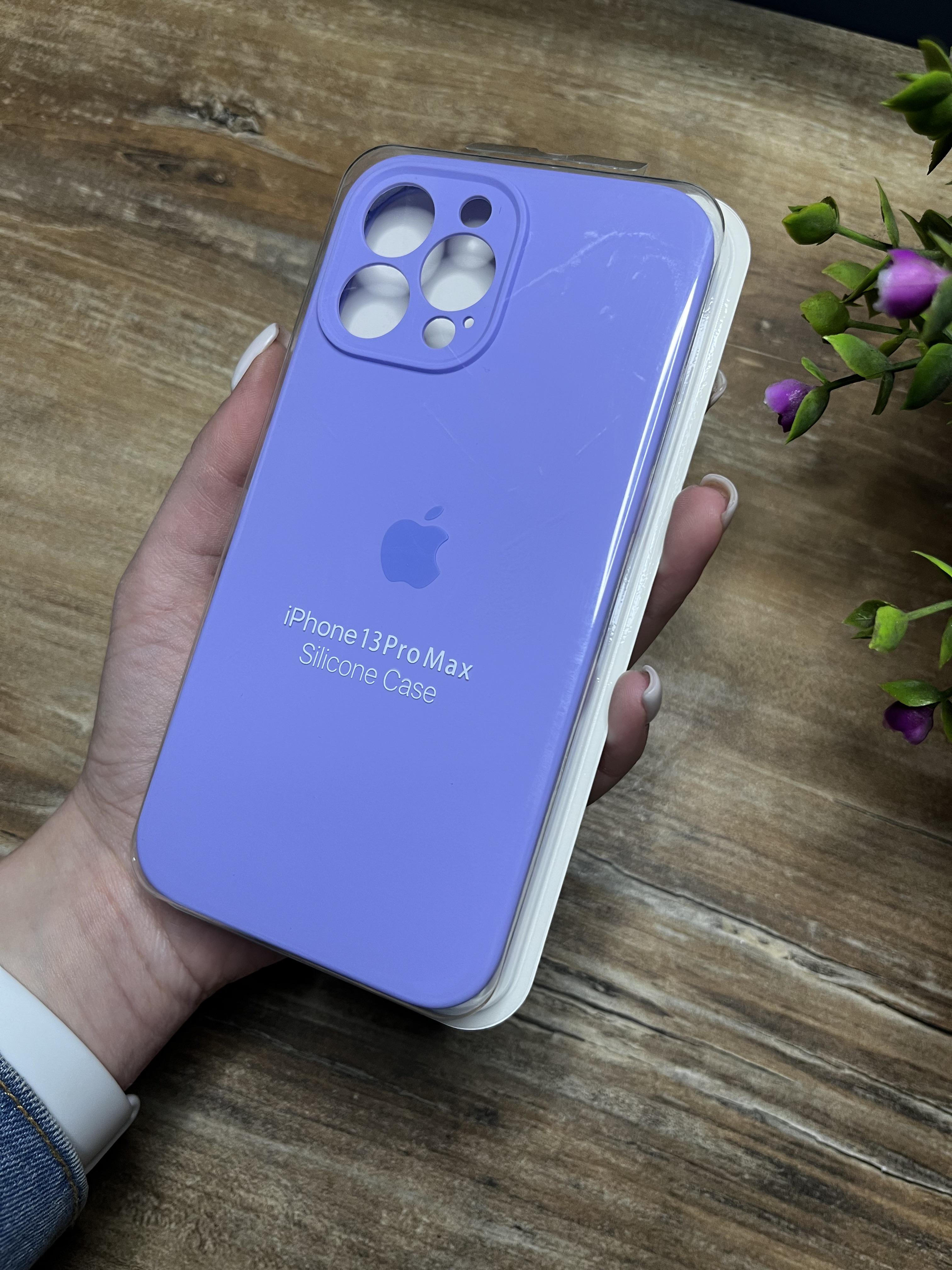 Чехол накладка на iPhone (Айфон) 13 Pro Max закрытый низ и закрытая камера silicone case full camera Apple