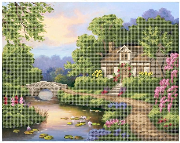 Схема для вышивки бисером Золотая Подкова Лето ЗПП-009 (1430)