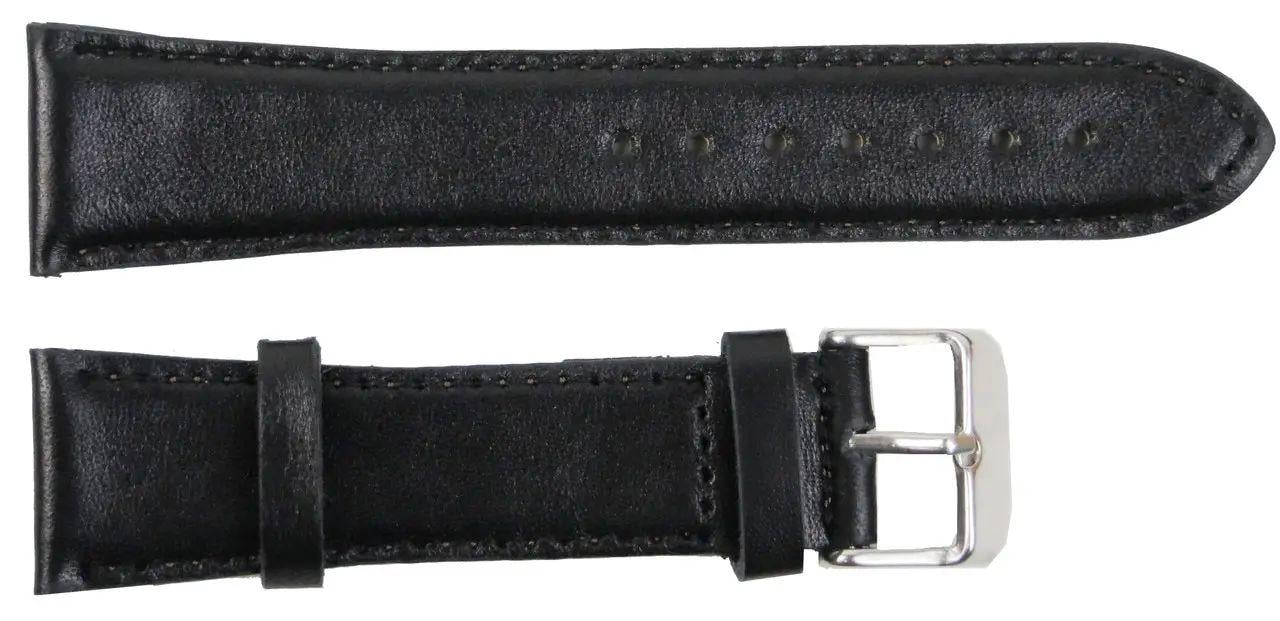 Ремінь для годинника Mykhail Ikhtyar з гладкої шкіри 22 мм Чорний (S631-22S Black) Ремінь для годинника Mykhail Ikhtyar з гладкої шкіри 22 мм Чорний (S631-22S Black)