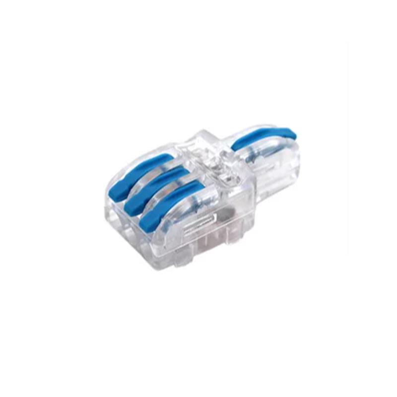 Клемма проходная Tactix 0,08-4 мм2 32А 1-3 наборная 39х18х14,5 мм Синий (F13TB)