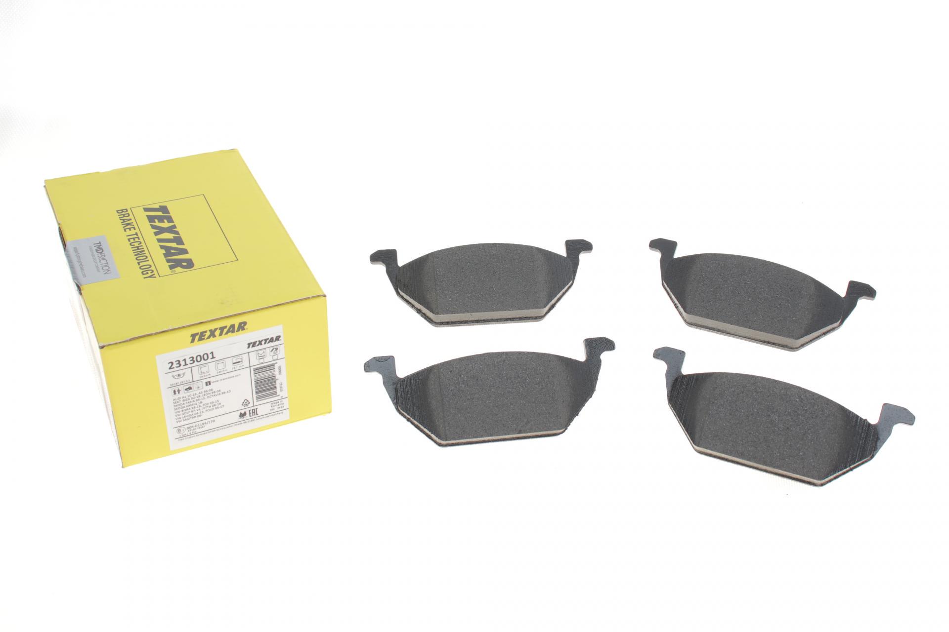 Колодки тормозные передние TEXTAR 2313001 VW Caddy 03- Teves Q+