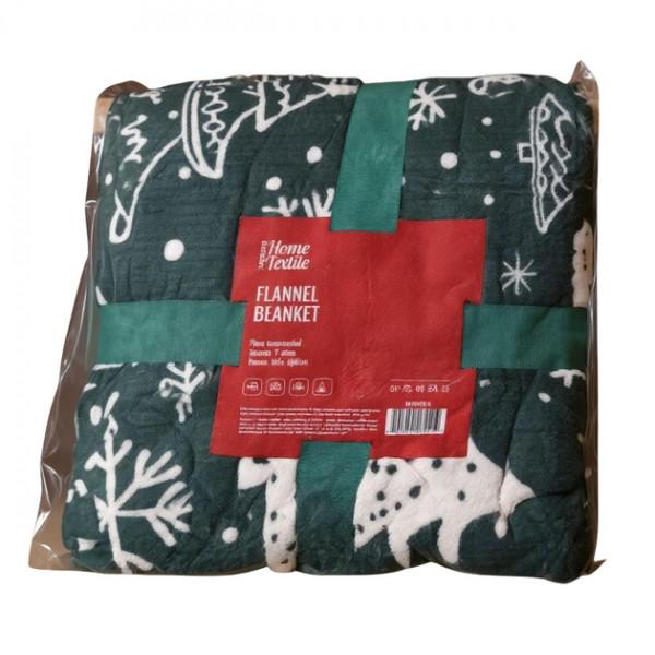Плед теплый Ardesto Christmas Flannel Елки 160x200 см