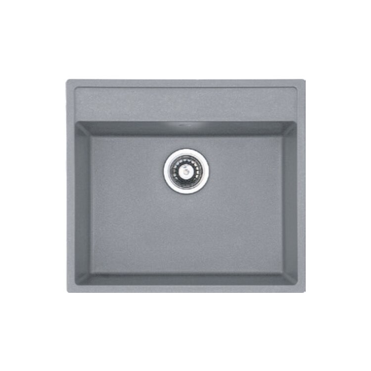 Мийка для кухні Quadro 56x51 см Grey Metallic