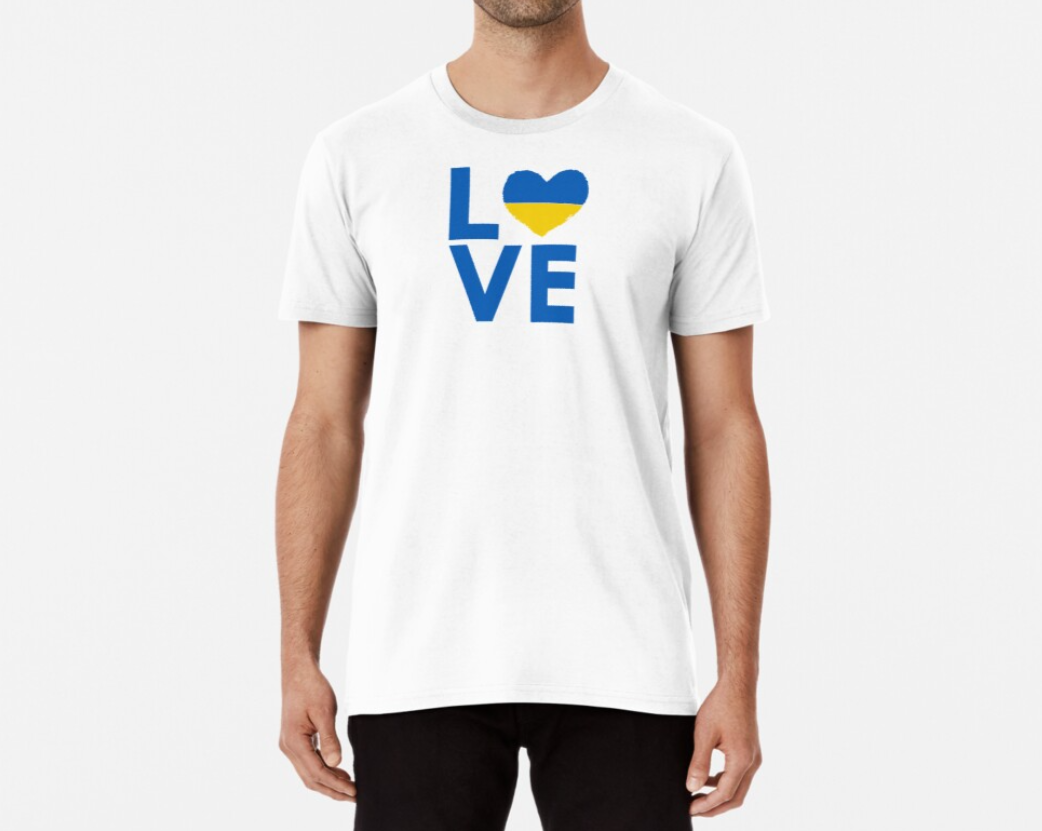 Футболка чоловіча патріотична Stedman з принтом Love Ukraine XL Білий (22844307)
