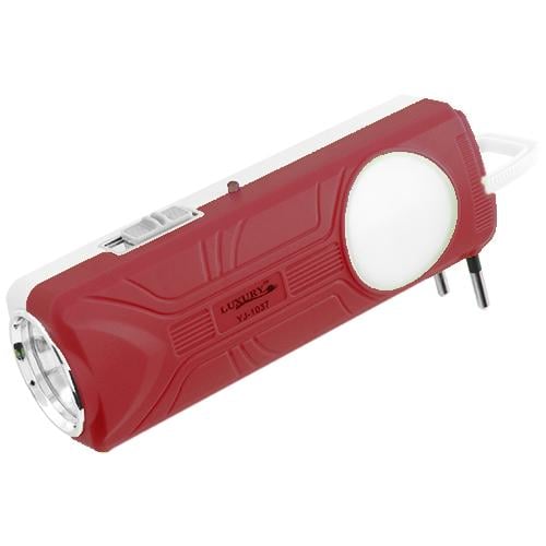 Ліхтар ручний Luxury 1037 із вбудованим акумулятором 1W+5SMD Червоний (29704099)