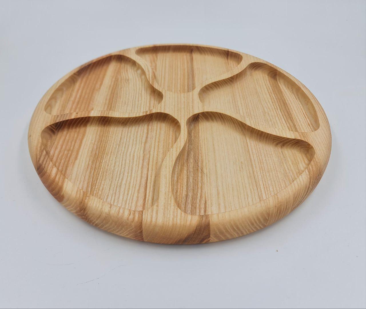 Менажниця з дерева для сервірування закусок і нарізок d30 (IN48) - фото 2 Менажниця з дерева для сервірування закусок і нарізок d30 (IN48) - фото 2