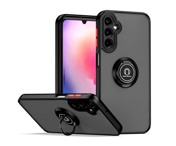 Чехол-накладка TPU Color Matte Ring для Samsung Galaxy A34 Чёрно-Красный