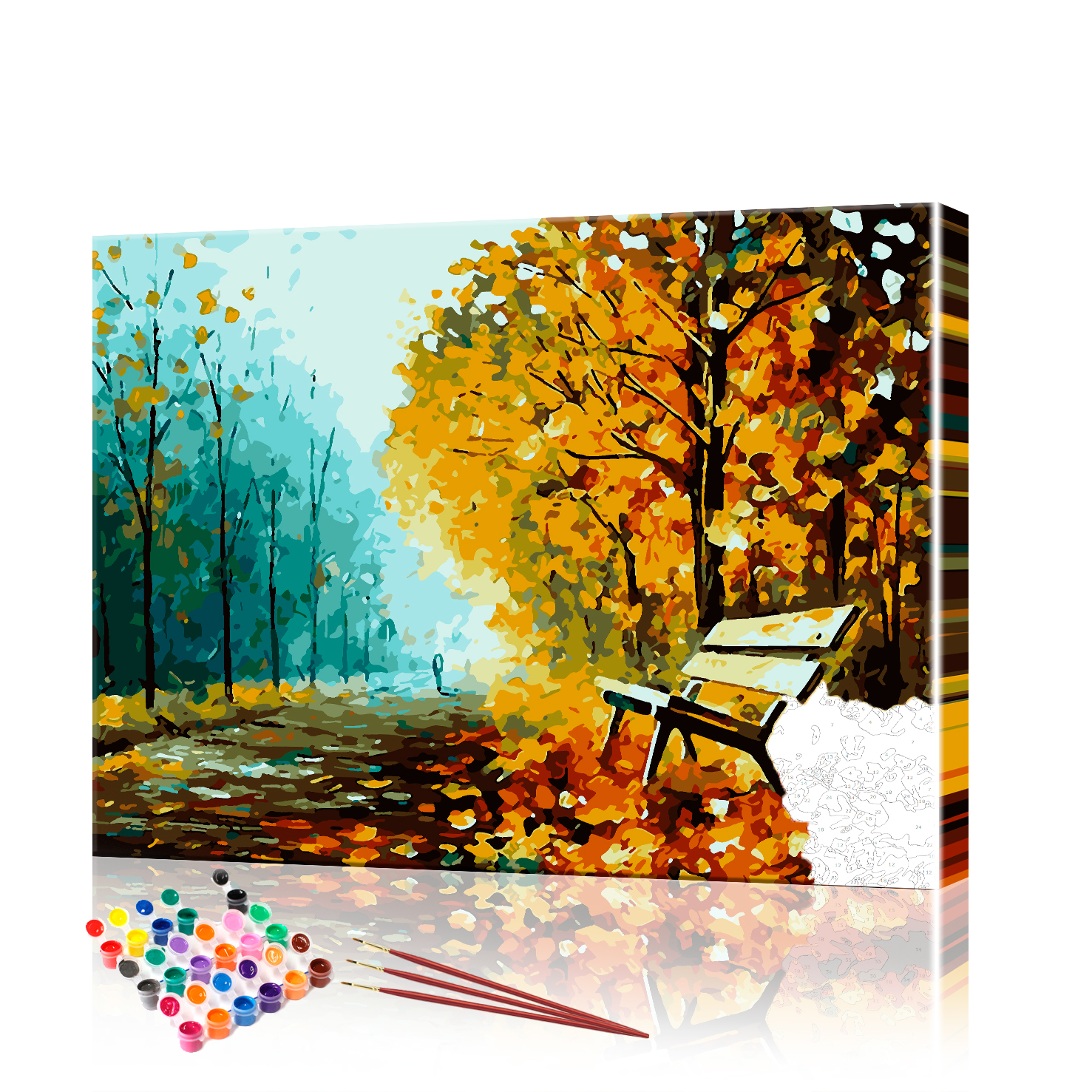 Картина по номерам ArtSale Осенний парк PBN0743 40х50 см